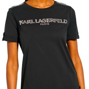 Karl Lagerfeld embelished tshirt